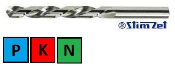 Vrták 4,50x80/47mm s válcovou stopkou, levořezný - střední řada HSS, 2914