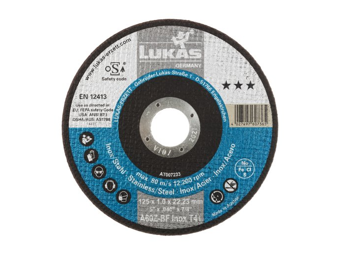 Lukas Řezný kotouč 125x1,0x22 A60Z-BF Inox