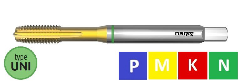 Závitník strojní M10 DIN 371, ISO2, HSSE V3, 223043,/1710/ TiN