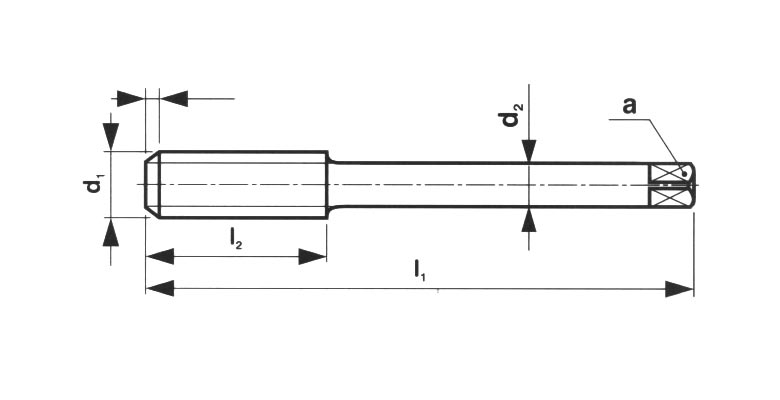 Závitník strojní G1" DIN 5156, HSSE, 223044,/4052/ Narex 130000006