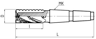 Fréza válcová 16x32mm čelní krátká polohrubozubá, F422940