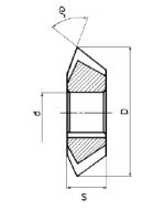 Fréza úhlová oboustranná nesouměrná, F859170, 75x63 mm