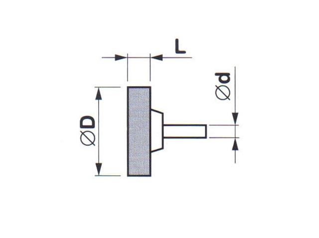 Brusné tělísko 16x2,5-3x40mm 99BA 80M 7V osazené se stopkou
