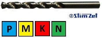 Vrták 10,00x133/87 mm s válcovou stopkou, vysoce výkonný - střední řada HSSCo, 2907, RTi bronz