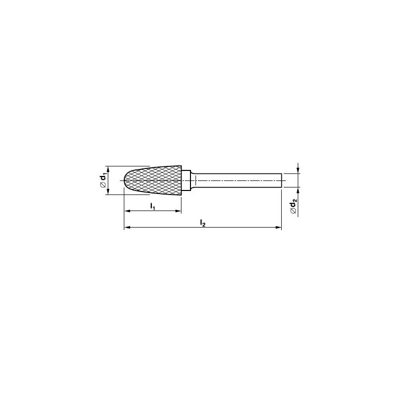 Fréza tvrdokovová stromečková s rádiusem F 12x25x6 TEC-SPIRAL 904001004