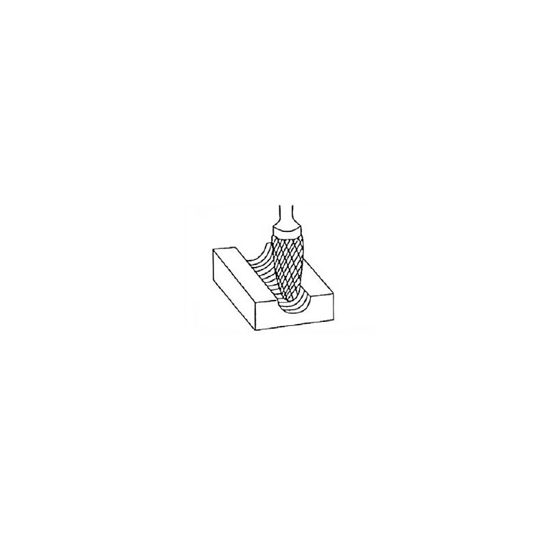 Fréza tvrdokovová stromečková s rádiusem F 12x25x6 TEC-SPIRAL 904001004