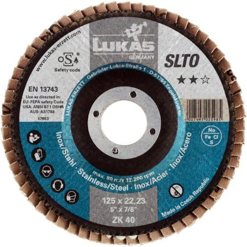 Lukas Lamelový kotouč 125mm ZK80 SLTO zirkokorundový
