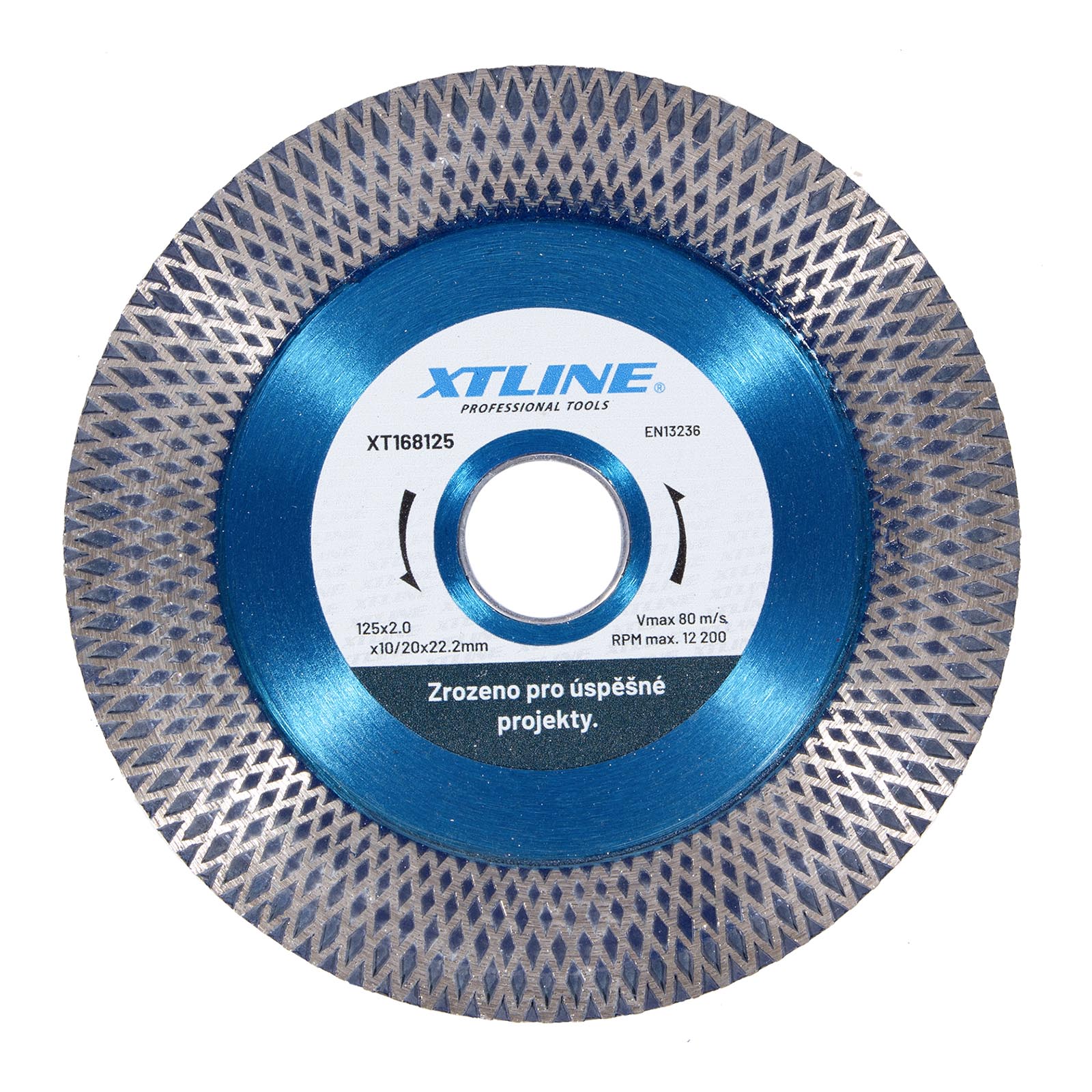 XTLINE Kotouč diamantový turbo (řezný/brusný) 115x2,0x10/20x22,2 mm XT168115