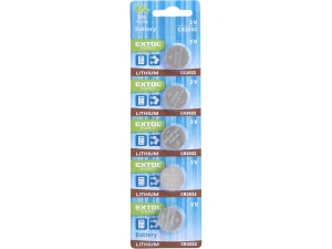 EXTOL ENERGY Baterie lithiové 5ks 3V CR2032