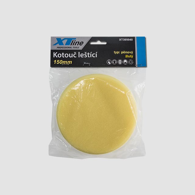 XTLINE XT395040 Kotouč leštící pěnový pro leštící brusku | žlutý (střední) 150 mm