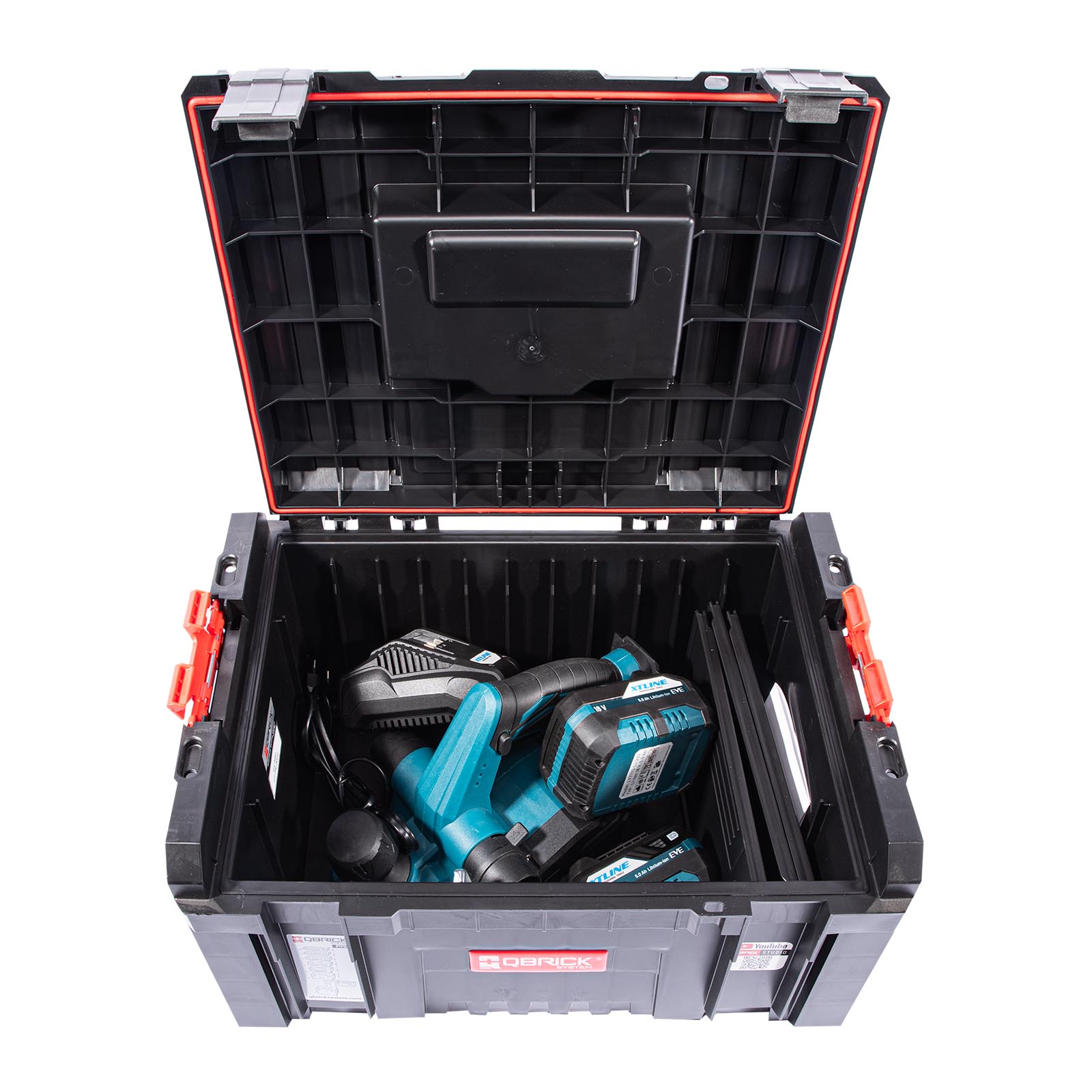 XTLINE Aku hoblík 18 V + 2 baterie 5.0 Ah + nabíječka 3.5 A + box