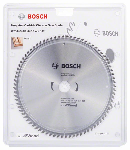 Bosch pilový kotouč 254x30x3,0mm 80z Eco for Wood 2608644384