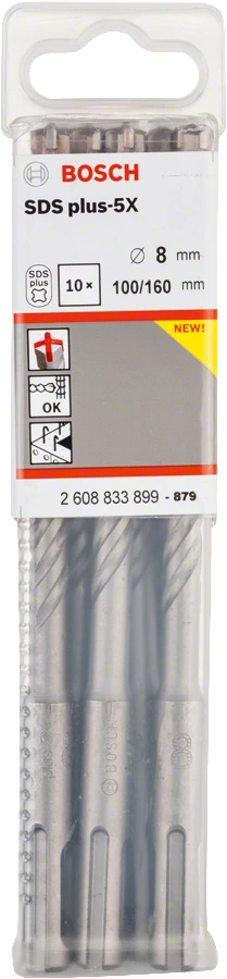 Bosch spirálový vrták 8x160/100 SDS plus-5X 2608833899