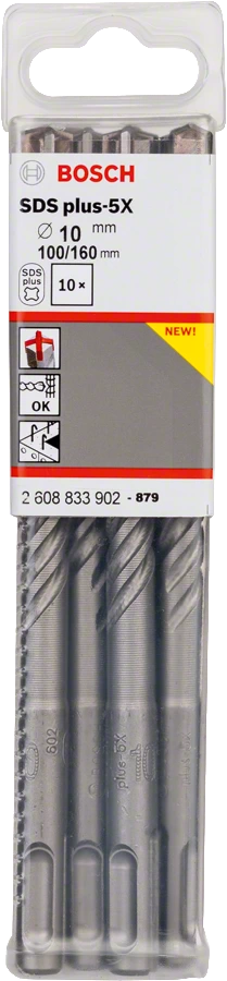 Bosch spirálový vrták 10x160/100 SDS plus-5X 2608833902
