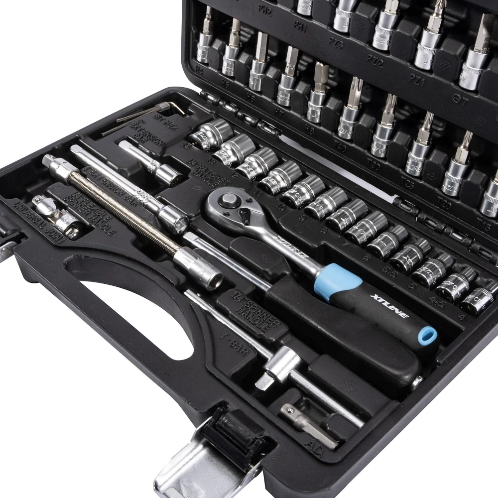 XTLINE Sada hlavic 1/4" 46 dílů XT40046