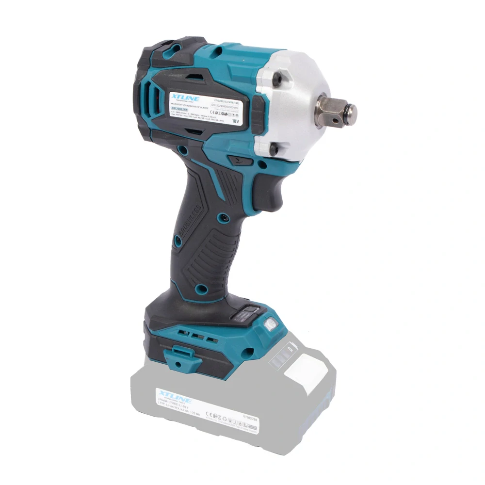 XTLINE Aku rázový utahovák na 1/2" hlavice bezuhlíkový 18 V, 400 Nm