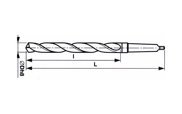Vrták 21mm s kuželovou stopkou vysoce výkonný HSSCo, 221143, 