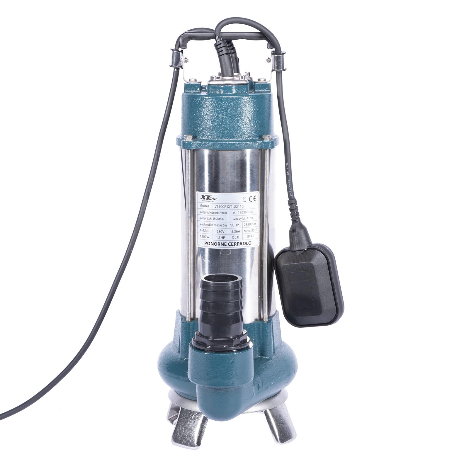 XTline Ponorné čerpadlo na odpadní vodu 1100W XT122110