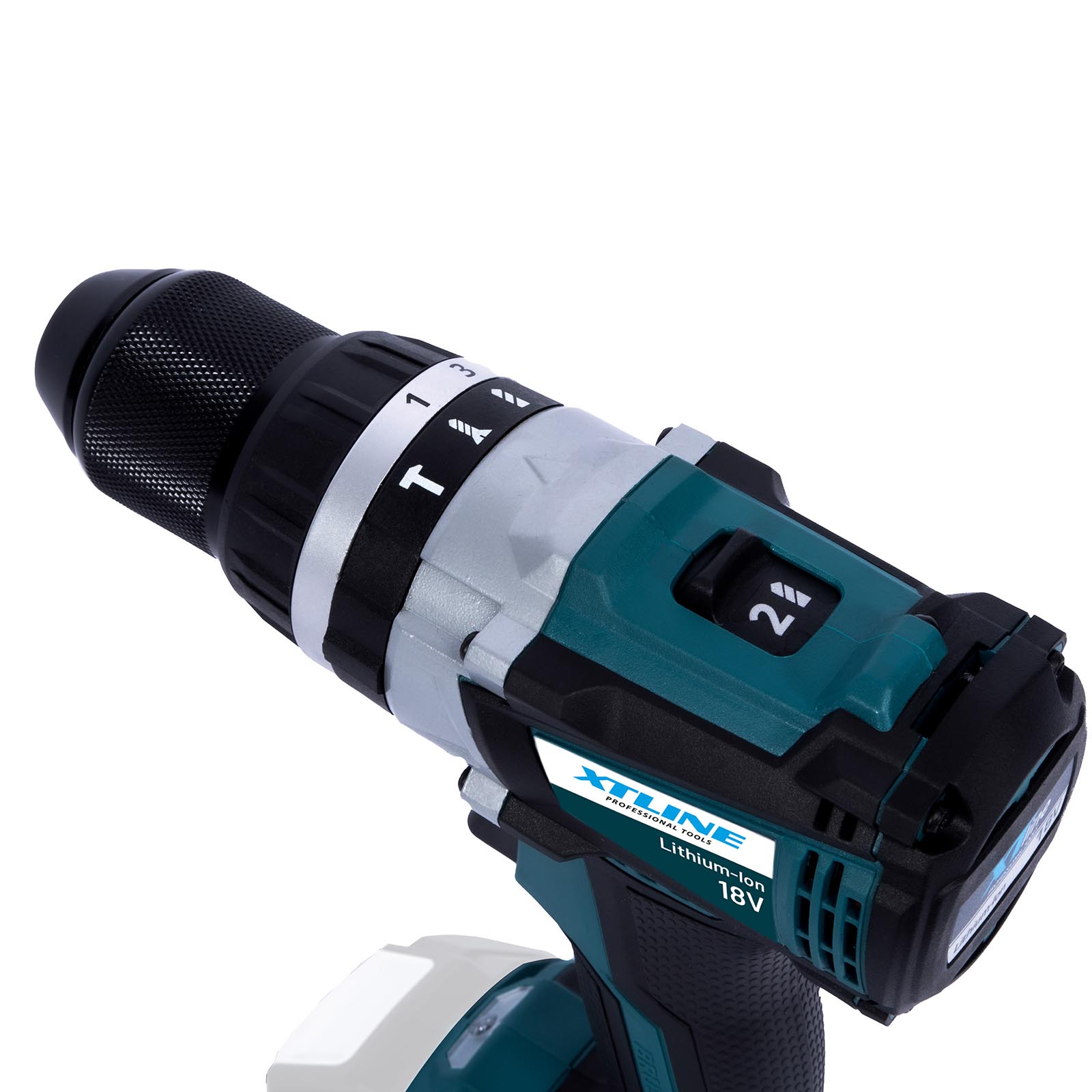 XTline Aku vrtačka s příklepem bezuhlíková 18V XT102800