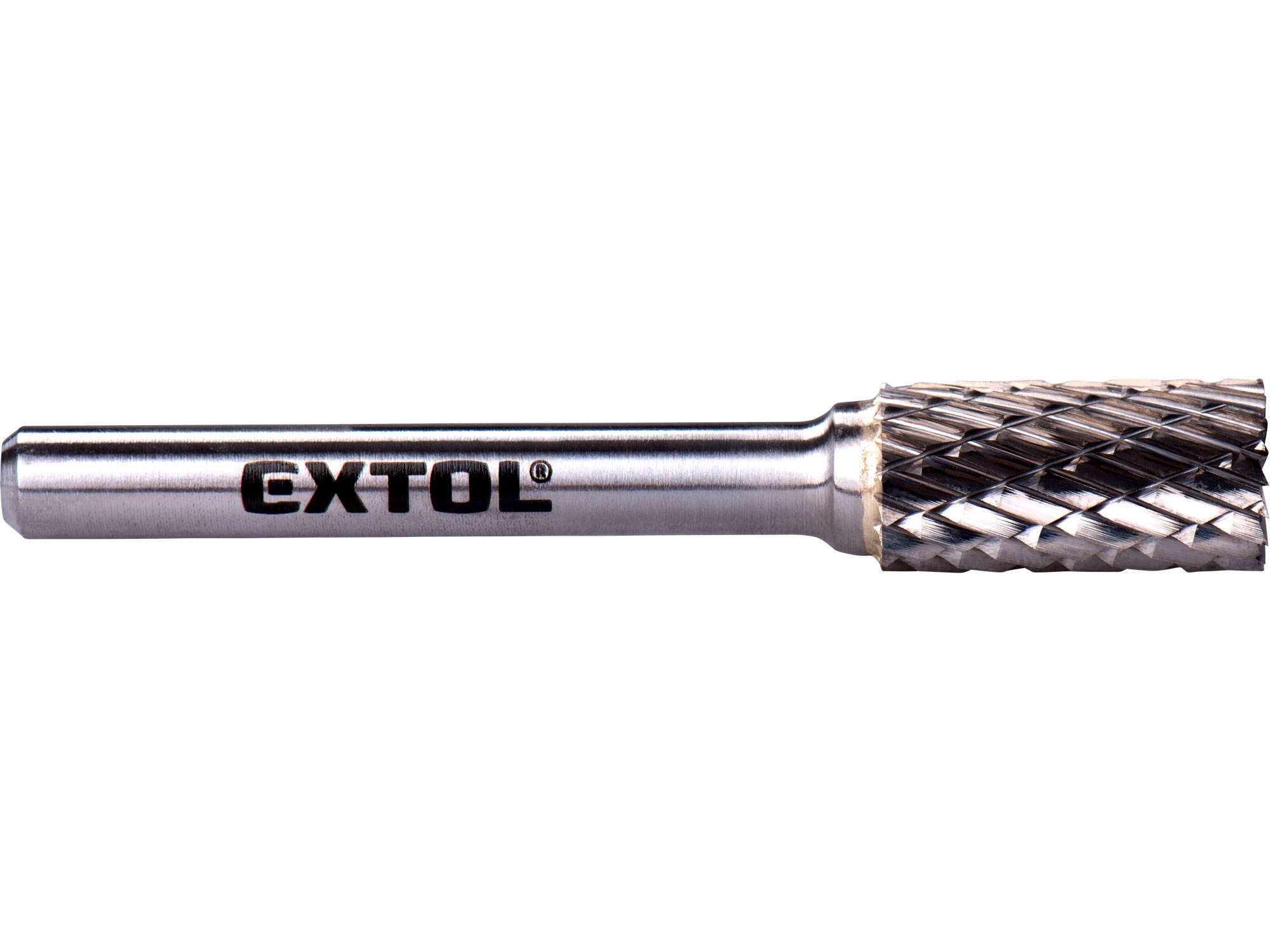 Extol Fréza karbidová, válcová s čelním ozubením 10x20x6,sek střední (double-cut)