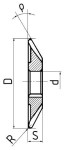 Fréza úhlová jednostranná, F852570, 25x80 mm