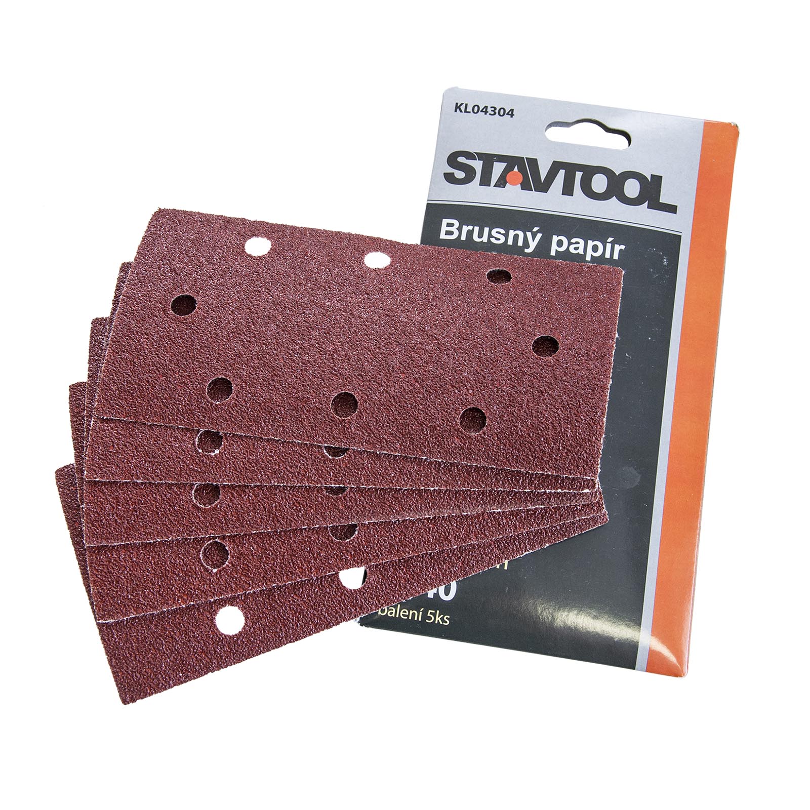 STAVTOOL Brusný výsek na suchý zip | 93x185 mm zr. 40 (1bal/5ks)
