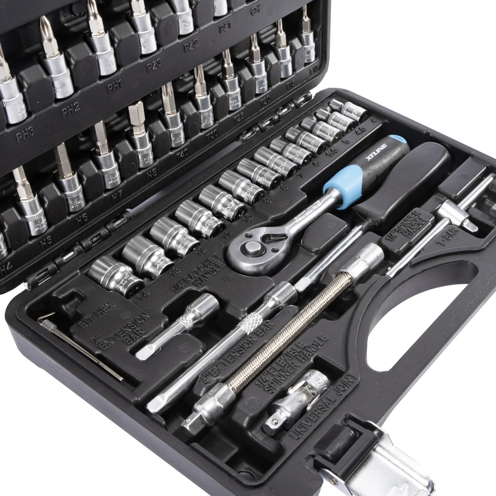 XTLINE Sada hlavic 1/4" 46 dílů XT40046