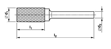 Fréza tvrdokovová válcová A 19x25x6