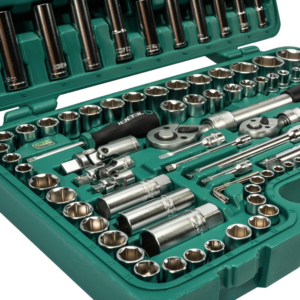 Sada hlavic 1/4"-3/8"-1/2" 155 dílů HONITON H4455 