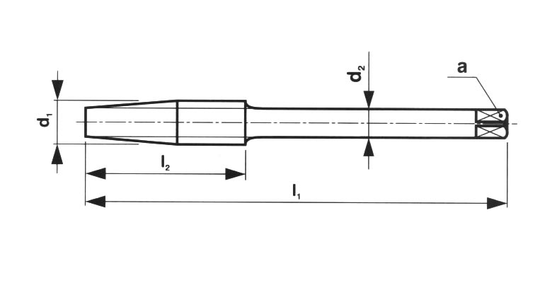 Závitník maticový M3 DIN 357, ISO2, HSS, 223070,/5000/ Narex 146000005