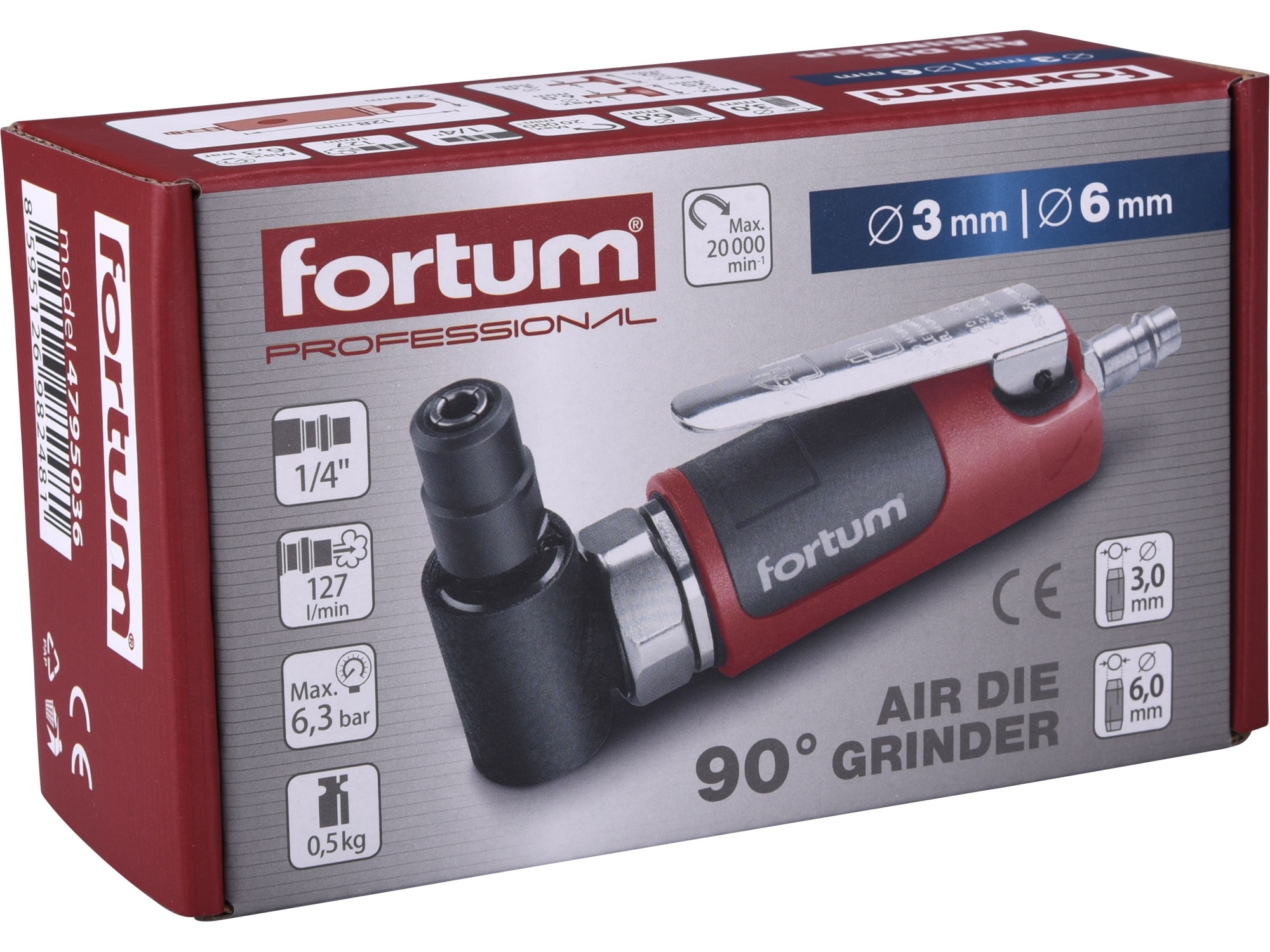 Fortum 4795036 Bruska přímá 90° pneu MINI