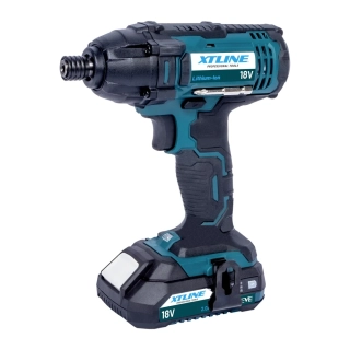 XTLINE Aku rázový utahovák na bity 18 V, 180 Nm + baterie 2.0 Ah + nabíječka 2.4Ah XT102760E