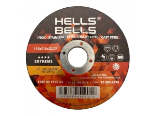 Brusný kotouč na kov a nerez 115x7,0x22 HELLS BELLS Extreme 
