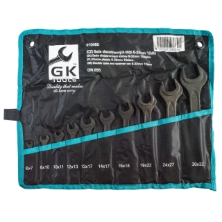 GK TOOLS Sada klíčů oboustranné 6-32 mm, 10 dílů, obal P10460