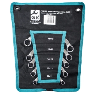 GK TOOLS Sada očkových zahnutých klíčů 10-19mm, 5dílů (PC6206) P16138