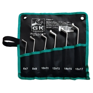 GK TOOLS Sada očkových klíčů 6-17 mm 6 dílů chrom-obal P16805/P