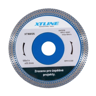 XTline Kotouč diamantový turbo 125x1,4x10x22,2mm XT169125
