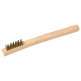 STAVTOOL K22078 Kartáč pomosazený třířadý malý - dřevěná rukojeť  