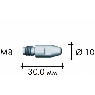 PRŮVLAK BINZEL M8x1,2 mm (x30 mm) E-CUCRZR POSTŘÍBŘENÁ 147.0445