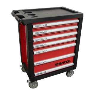 STAVTOOL Montážní vozík na nářadí kovový 690x465x970mm - vybavený 234 dílů