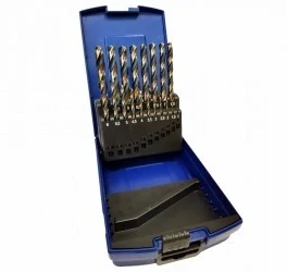 Sada válcových vrtáků 1-10mm 19ks černozlaté HSS-RATIO