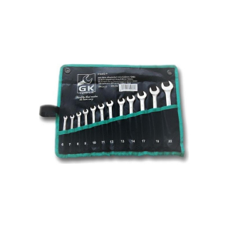 GK TOOLS Sada očkopl.klíčů 6-22 mm 12 dílů matný chrom-obal P16143/P